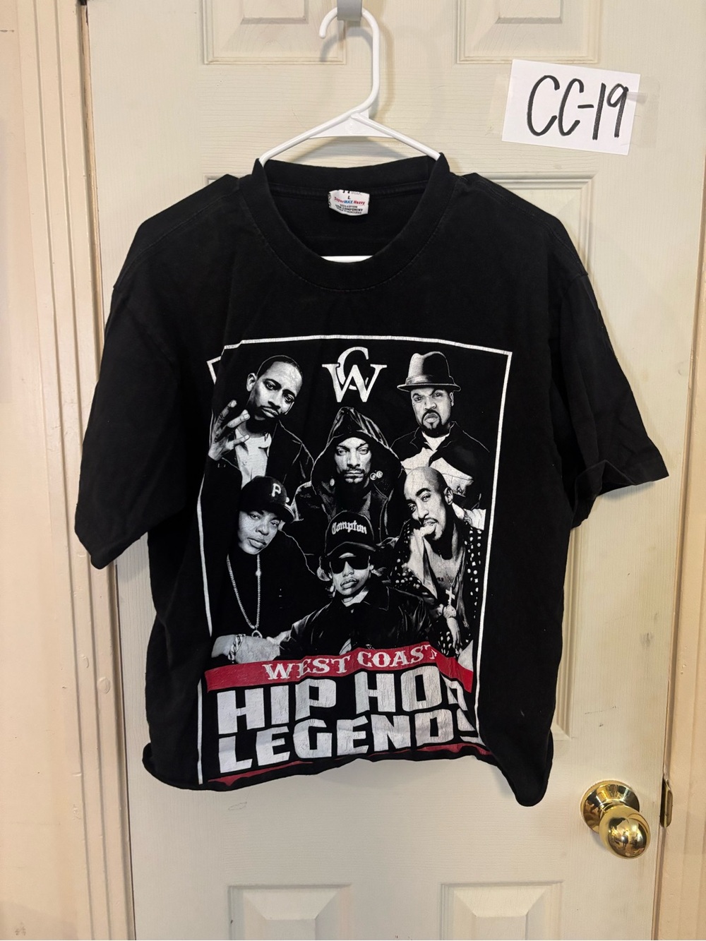 West Coast Hip Hop Legends Graphic Tee - Black